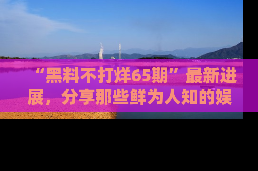 “黑料不打烊65期”最新进展，分享那些鲜为人知的娱乐八卦