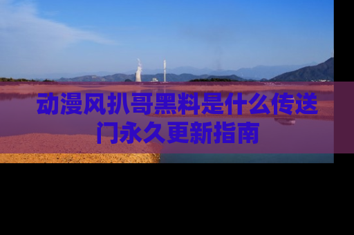 动漫风扒哥黑料是什么传送门永久更新指南