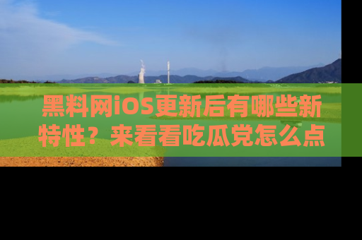 黑料网iOS更新后有哪些新特性？来看看吃瓜党怎么点评！