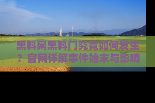 黑料网黑料门究竟如何发生？官网详解事件始末与影响