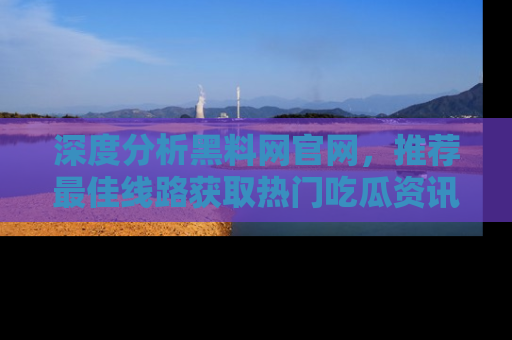 深度分析黑料网官网，推荐最佳线路获取热门吃瓜资讯