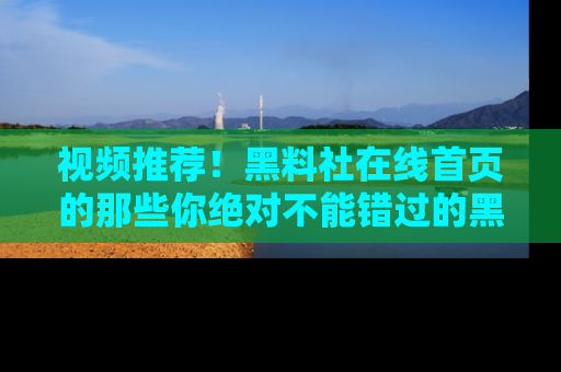 视频推荐!黑料社在线首页的那些你绝对不能错过的黑料