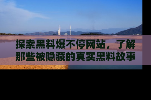 探索黑料爆不停网站，了解那些被隐藏的真实黑料故事