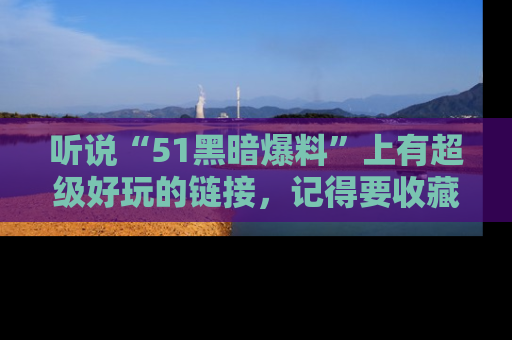 听说“51黑暗爆料”上有超级好玩的链接，记得要收藏哦！