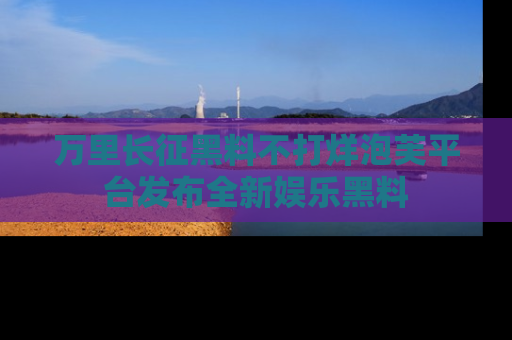 万里长征黑料不打烊泡芙平台发布全新娱乐黑料